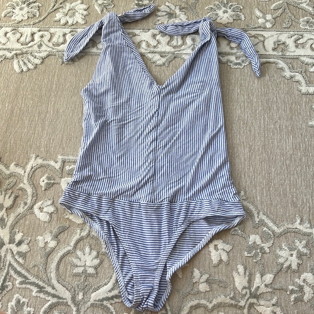 Zara Deep V-neck Cotton Body Suit